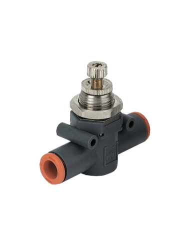 Regulador de caudal unidireccional tubo-tubo 6mm - Metal Work|adajusa