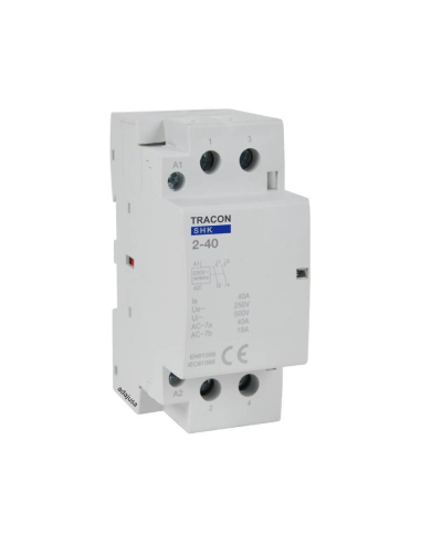 Contator modular 40A 2Polos NO+NC 230Vac - Tracon