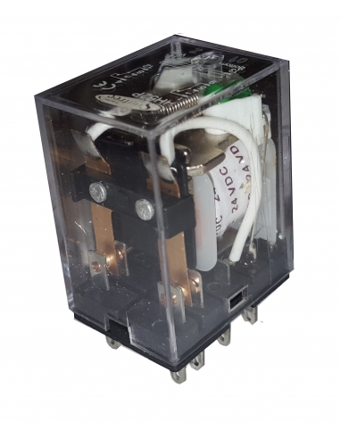 Relay 2 contatos 24Vdc com indicação de luz