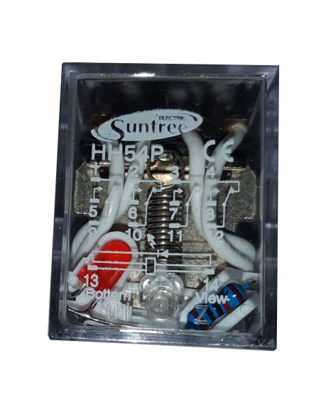 Relay 4 contacts 24Vdc with light indication