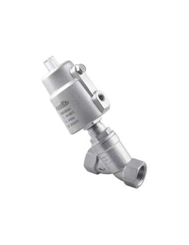 Angled seat valve 1 NC actuator in INOX diameter 50 - Aignep