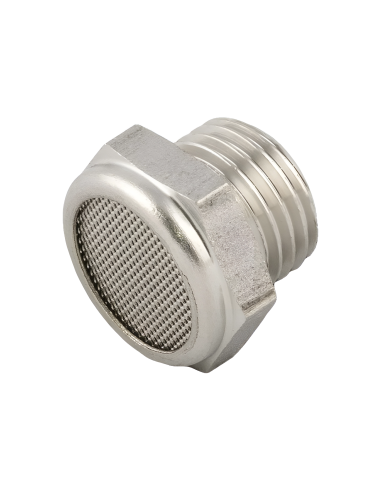 Silenciador 1/8 macho INOX