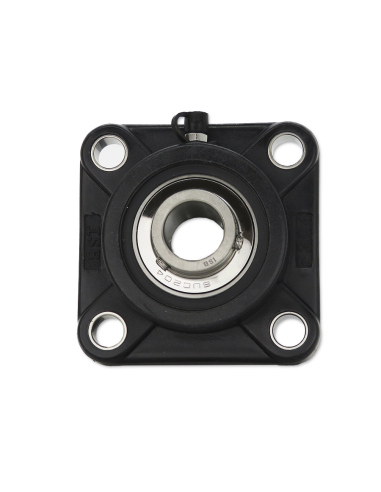Suporte quadrado termoplástico com rolamento INOX eixo 20mm SSUC-204 - ISB