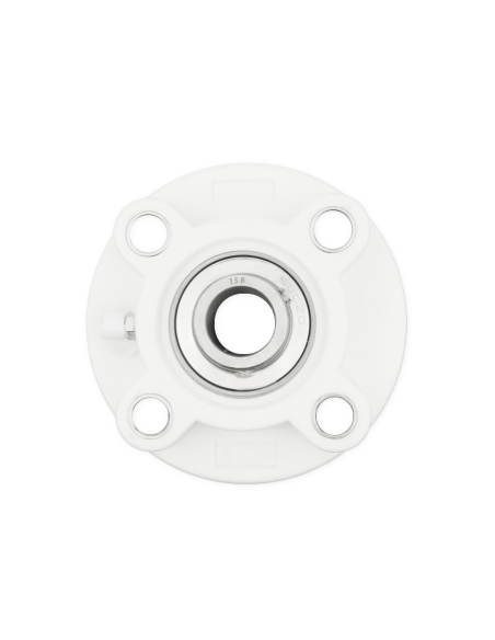 White thermoplastic self-aligning round support UCFC208PB with stainless steel bearing SSUC-208 shaft 40mm ISB | ADAJUSA | price