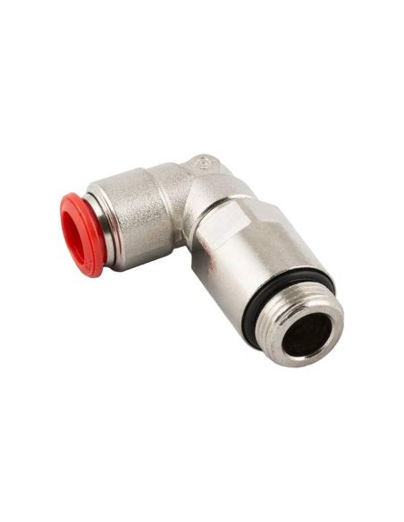 Racor codo orientable cilíndrico prolongado 1/4 tubo 4mm Serie 50000 - Aignep | Adajusa