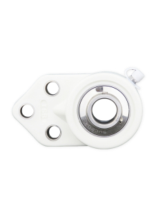 Soporte de brida autoalineable termoplástico blanco UCFB207PB con rodamiento inox SSUC-207 eje 35mm ISB | ADAJUSA | precio