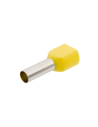 Saco com 100 ponteiras duplas pré-isoladas de 6 mm