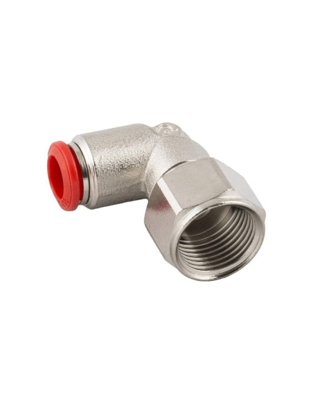Racor codo orientable cilíndrico hembra 3/8  tubo 8mm Serie 50000 - Aignep|adajusa