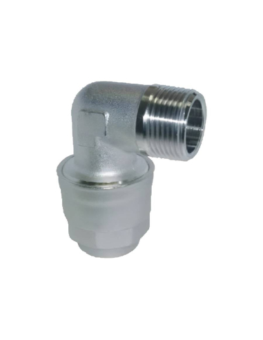 Ligação de união cotovelo macho 1 1/4 tubo 40mm - Aignep