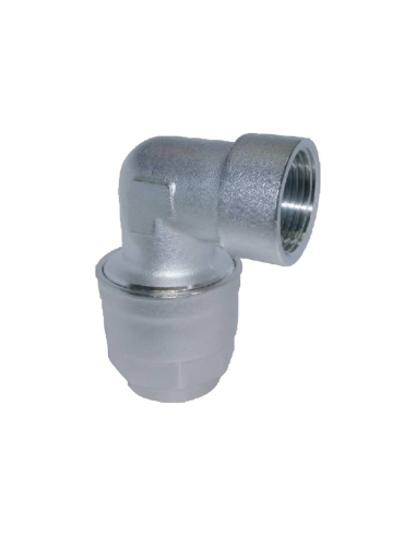 Racor de unión en codo hembra 3/4 tubo 25mm - Aignep|adajusa