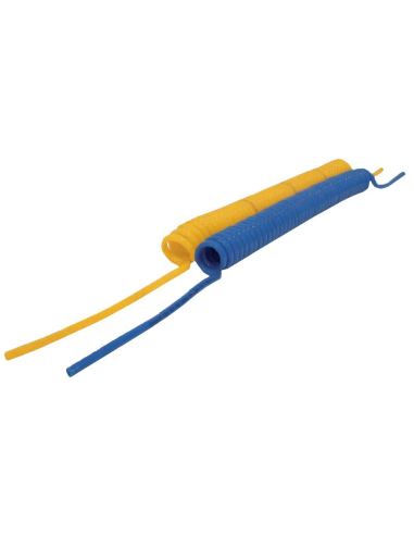 Tubo espiral poliuretano 4x6mm 4m com terminal reto - Aignep
