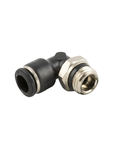 Racor codo orientable macho cónico (short) 1/8  tubo 4mm Serie 55000 - Aignep| Adajusa