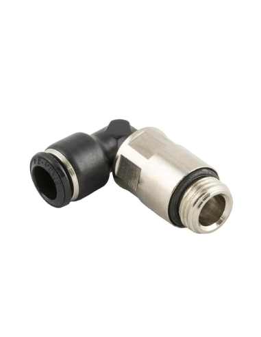 Racor codo orientable prolongado M5 tubo 4mm Serie 55000 - Aignep| Adajusa