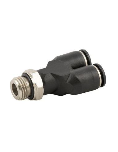 Racor Y intermedio M5 tubo diámetro 4mm Serie 55000 - Aignep |Adajusa