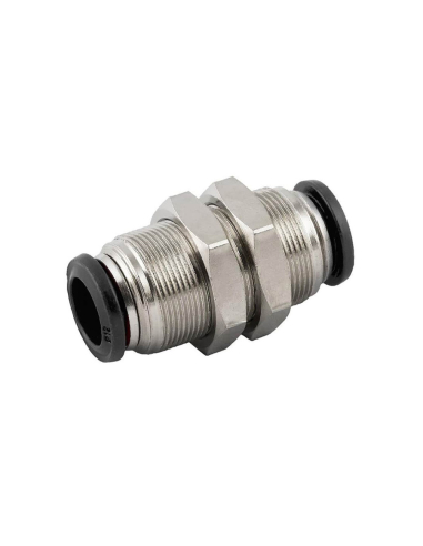 Racor recto intermedio pasamuros diámetro 10mm Serie 55000 - Aignep | Adajusa