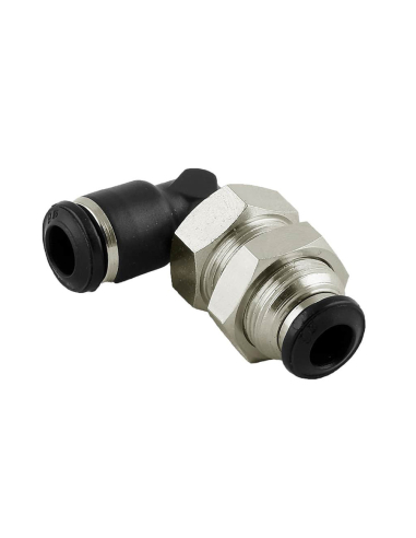 Racor codo orientable pasamuros tubo 12mm Serie 55000 - Aignep | Adajusa