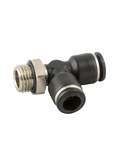 Racor T orientable con rosca lateral 1/8 tubo 4 Serie 55000 - Aignep | Adajusa