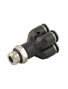 Racor doble Y entrada 1/8 y salida diámetro 6mm Serie 55000 - Aignep | Adajusa