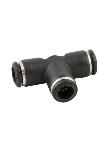 Acessórios instantâneos em T intermédios para entrada de tubo de 8 mm e saída de tubo de 14 mm Série 55000 - Aignep
