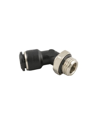 Racor codo 45 orientable cilíndrico macho M5  tubo 6mm Serie 55000 - Aignep | Adajusa