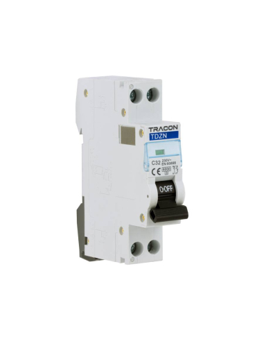 Magnetotérmico 1 Polo+Neutro 32A 6kA perfil estreito - Tracon