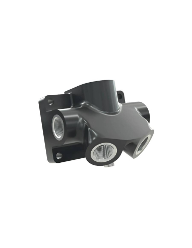 Repartidor poliamida y aluminio 4 salidas entrada hembra 3/4 con purga de condensado - Sicomat|adajusa