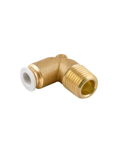 Cotovelo cônico macho tubo 1/4 8mm para uso alimentar e água potável Série 59000 FOOD - Aignep