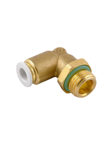 Cotovelo macho cilíndrico ajustável, tubo 1/8 6mm para uso alimentar e água potável Série 59000 FOOD - Aignep