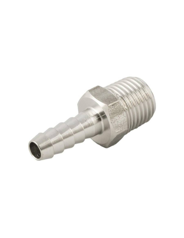 Espiga macho cónica de 1/4 para goma diámetro 8mm INOX Serie 62000 - Aignep|adajusa
