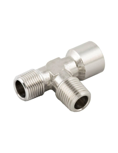Racor T rosca lateral hembra 3/8 INOX Serie 62000 - Aignep|adajusa