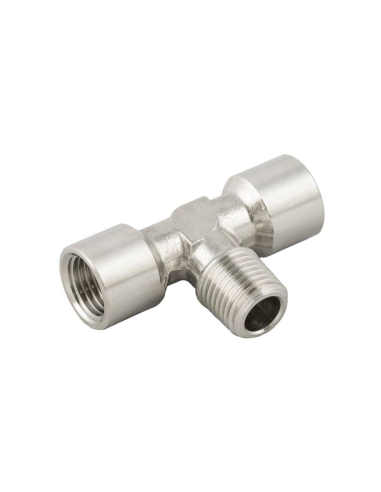 Conexão T rosca central macho 1/4 INOX Série 62000 - Aignep