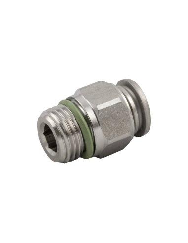 Conexão macho reta 3/8 tubo 10mm INOX Série 60000 - Aignep