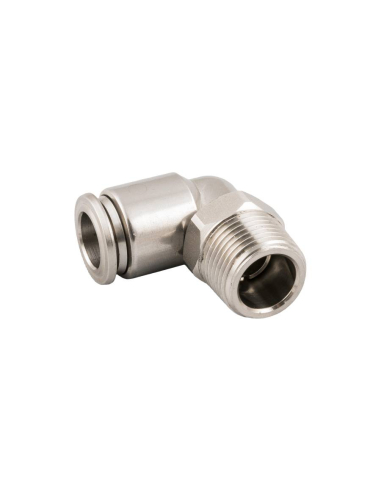 Racor codo orientable macho cónico 1/4 tubo 4mm INOX Serie 60000 - Aignep|adajusa