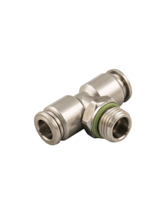 Adjustable T fitting central thread 1/4 8mm tube with INOX gasket Series 60000 - Aignep | ADAJUSA