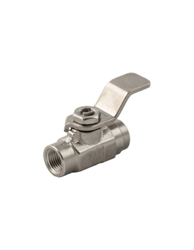 Válvula de corte INOX  1/8 hembra RP ISO7 de 2 vías - AIGNEP