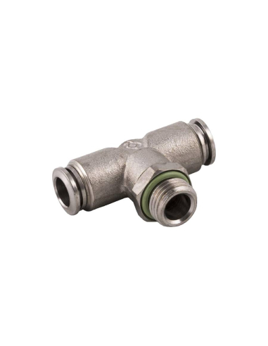 Encaixe cilíndrico macho ajustável em T 1/8 tubo 8mm para uso alimentar Série 70000 FOOD GRADE - Aignep