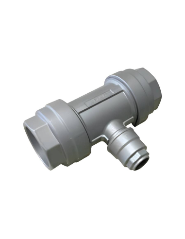 Aluminum T-fitting for condensate drain diameter 50mm downpipe 20mm - Aignep