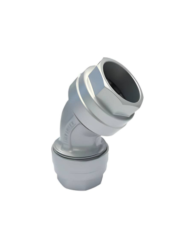 Racor de unión en codo a 45º aluminio diámetro 50mm - Aignep|adajusa