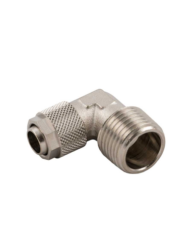Racor codo macho M12X1 para tubo 6/4 Serie 1000 - Aignep | Adajusa