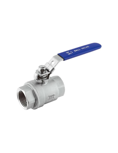 Válvula de corte INOX de 3/8 hembra 2 vías con palanca- Aignep|adajusa
