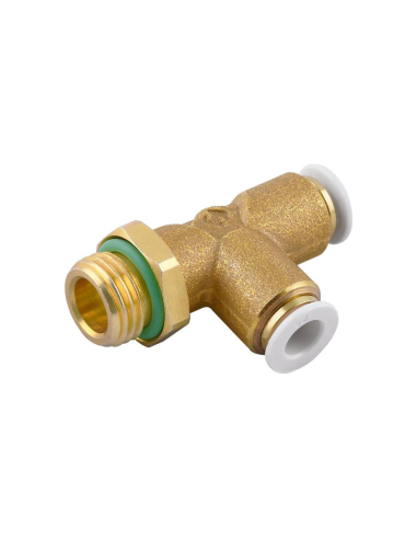 Racor T rosca lateral macho 1/4 tubo 6mm uso alimentario y agua |adajusa