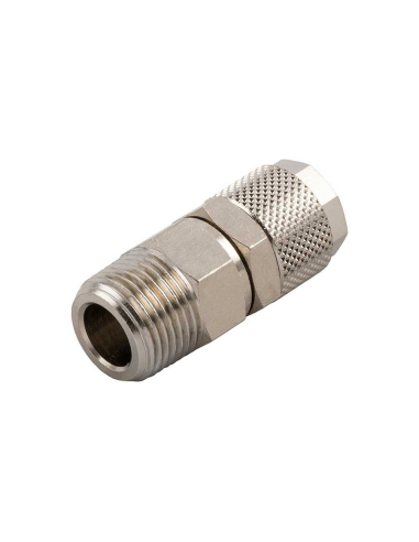 Racor recto orientable macho cónico 3/8 tubo 12/10 Serie 1000 - Aignep | Adajusa