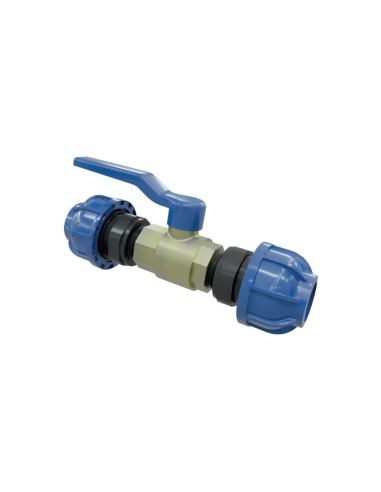 Ball valve 1 1/4 to 2 way tube-tube 40mm - Sicomat