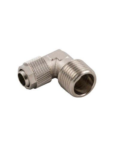 Racor codo macho cónico 3/8 tubo 12/10 Serie 1000 - Aignep | Adajusa