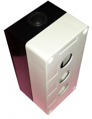 Caja botonera 3 elementos diámetro 22 plástico