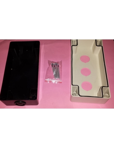 Caja botonera 3 elementos diámetro 22 plástico