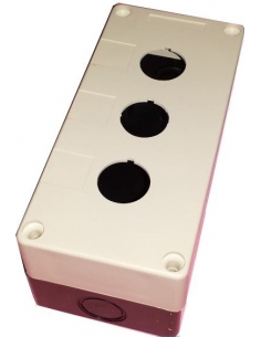 Caja botonera 3 elementos diámetro 22 plástico