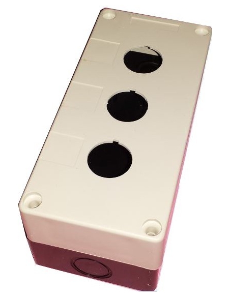Caja botonera 3 elementos diámetro 22 plástico