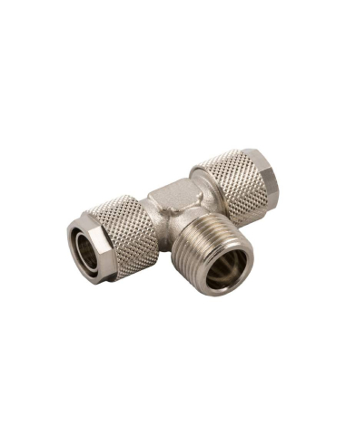 Racor T rosca central cónica 1/8 tubo 4/2,7 Serie 1000 - Aignep|adajusa