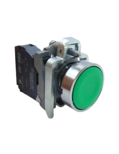 Green metal push button...